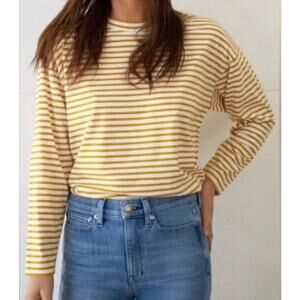 AYR Yellow Striped French Fry Cotton Tee (XS)